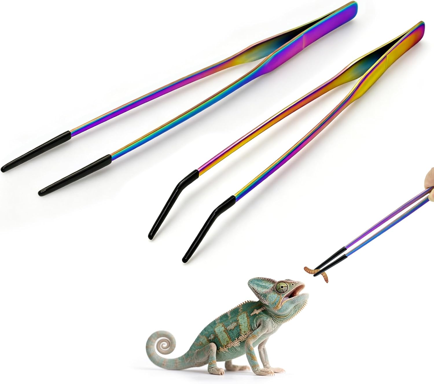 2PCS Stainless Steel Reptile F - огляд і ціна Feeding Tong Stainless