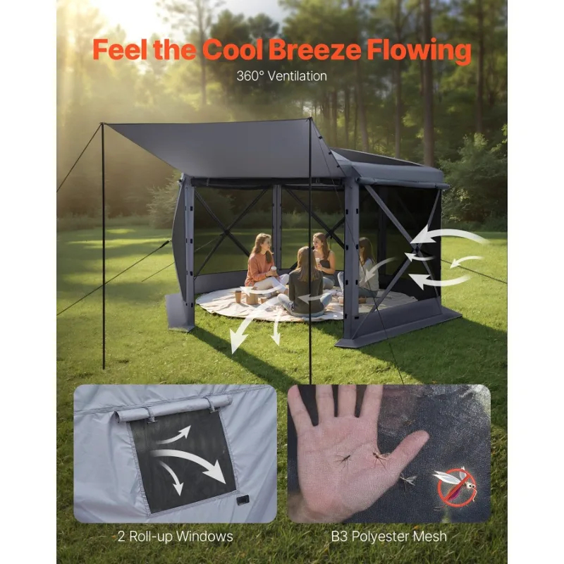 12x12ft 6 Sided Up Screen Gaze - огляд і ціна Screen Top Mesh