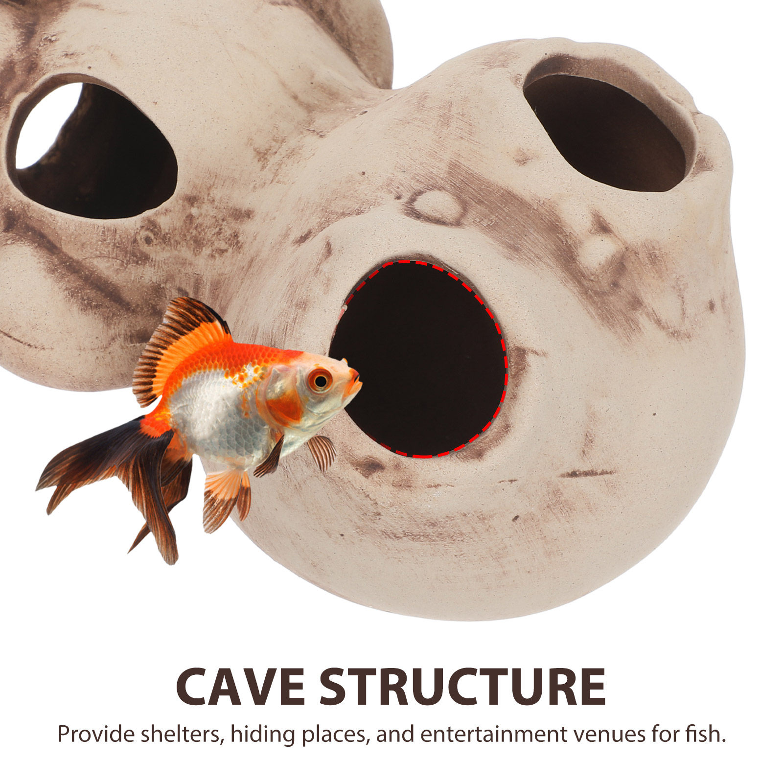 Aquarium Shrimp Shelter House  - огляд і ціна Hide Cave Ceramic