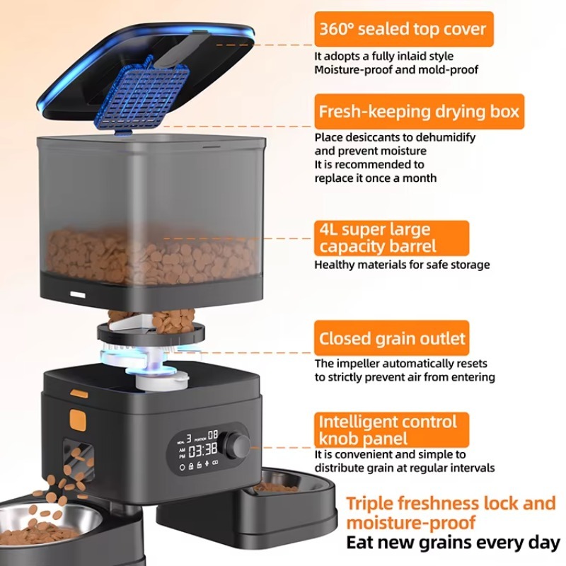 Automatic Pet Feeder Smart Cat - огляд і ціна Timer Dual Outlet
