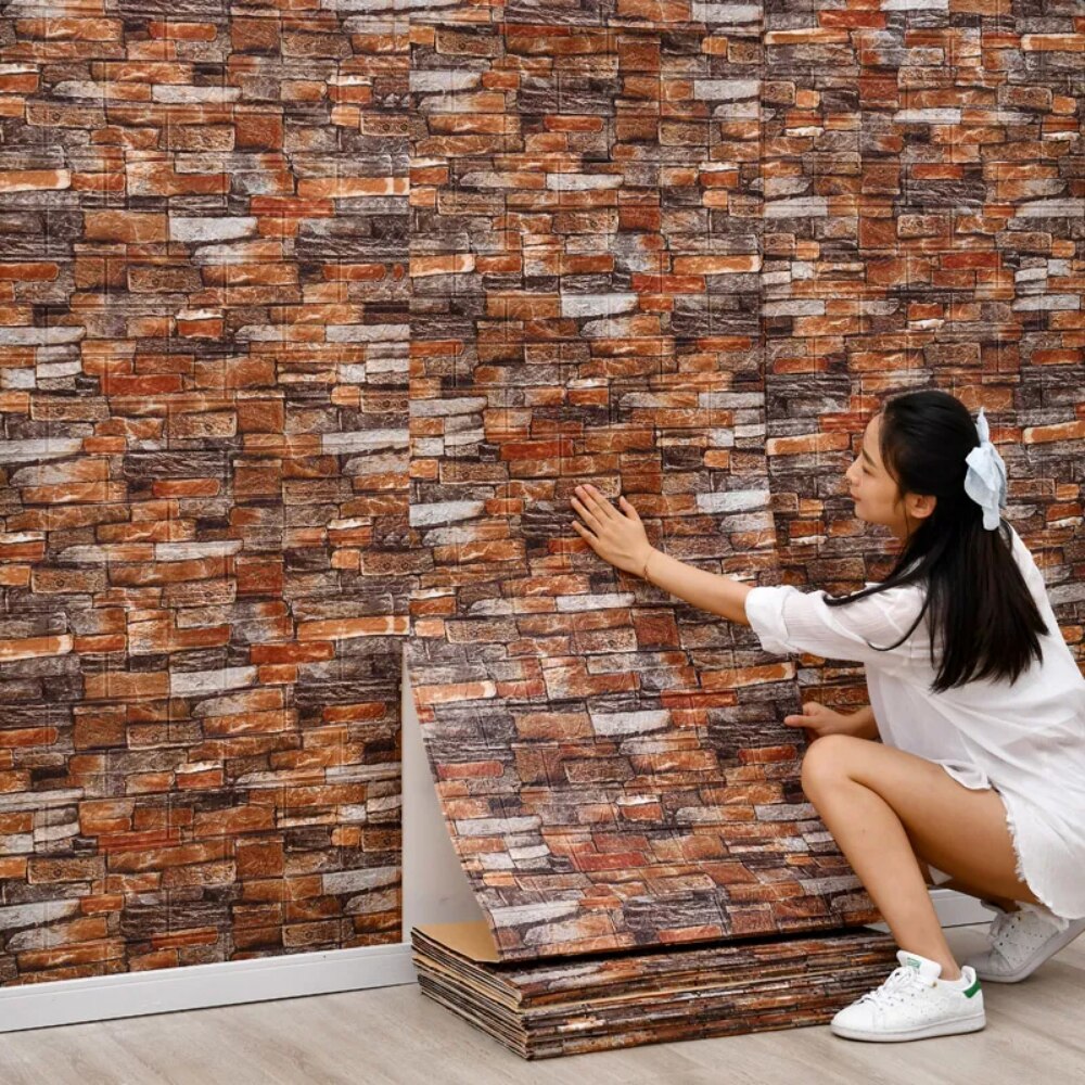 70cm*1m  3D Brick Pattern Wall - огляд і ціна Pvc Panel Background