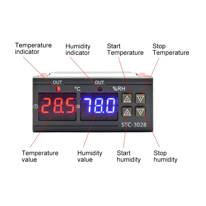 STC-3028 LED Digital Thermosta - огляд і ціна Digital Hygrometer Probe