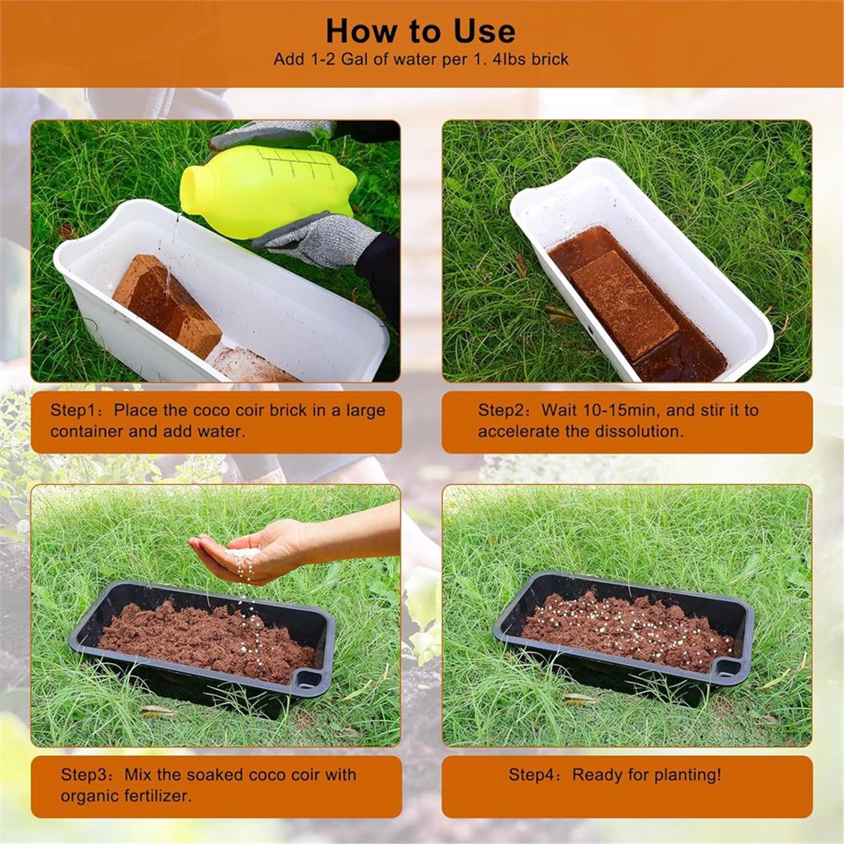 【STABLE QUALITY】3 Pack Bricks, - огляд і ціна Substrate Coconut Fiber