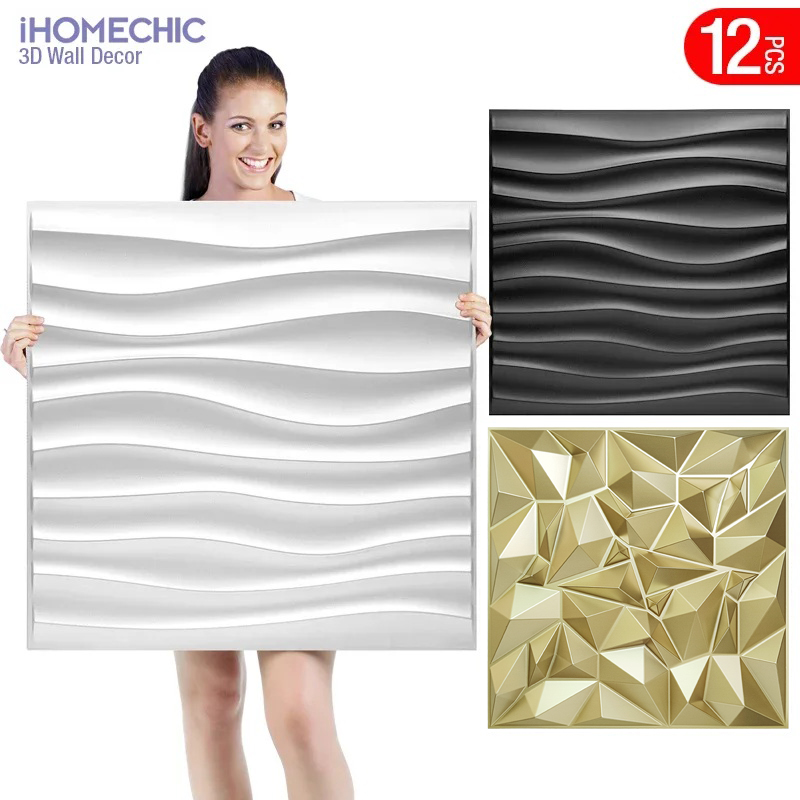 12pcs 50x50cm Champagne gold c - огляд і ціна Pvc Panel Background