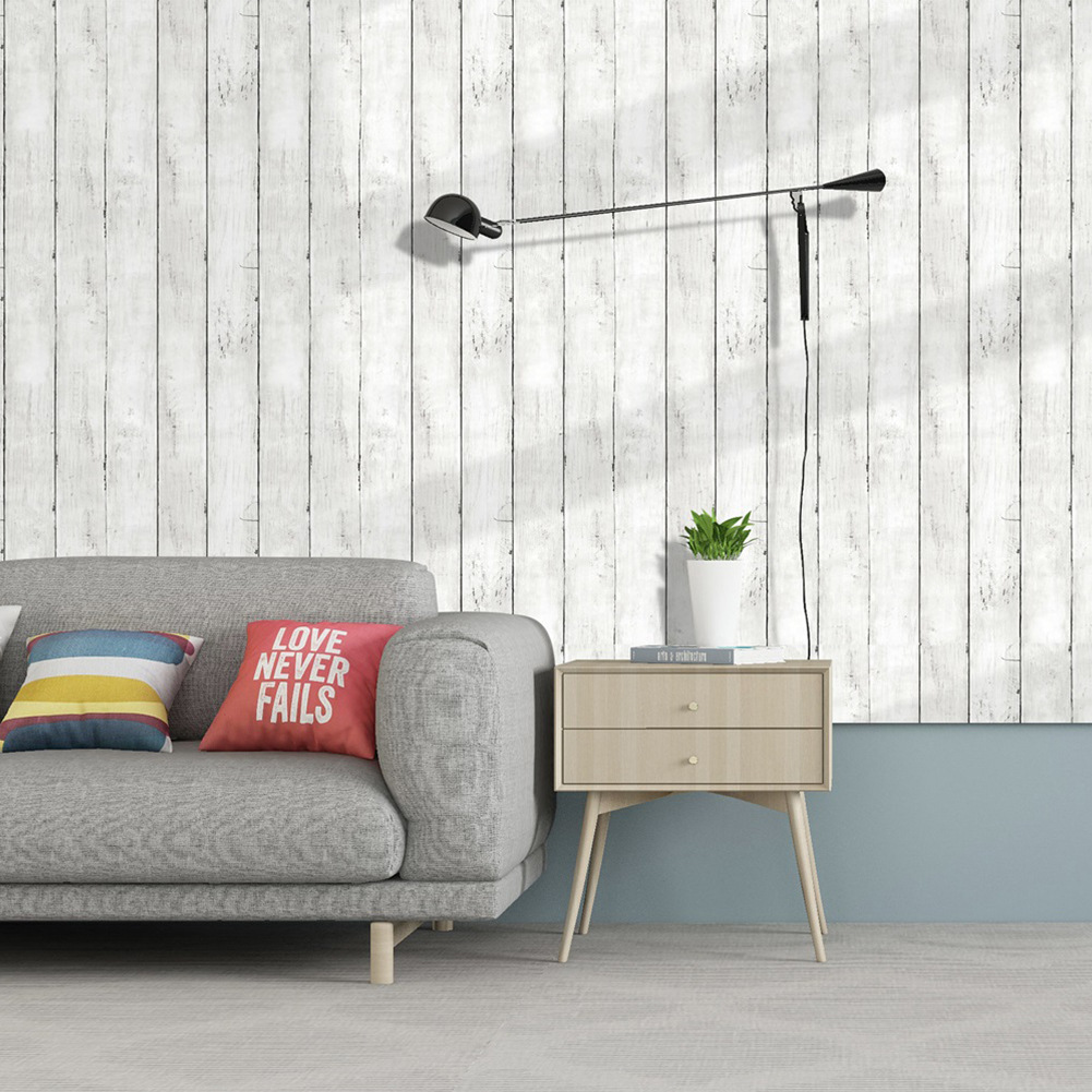 Retro White Wallpaper Wooden P - огляд і ціна Pvc Panel Background