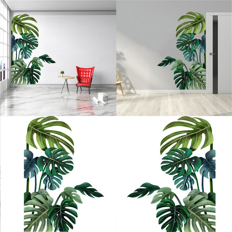 Large Nordic Green Leaf Wall S - огляд і ціна Pvc Panel Background