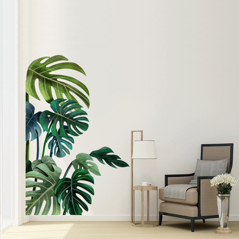 Large Nordic Green Leaf Wall S - огляд і ціна Pvc Panel Background