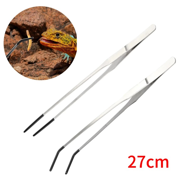 2Pcs Stainless Steel Tweezers  - огляд і ціна Feeding Tong Stainless