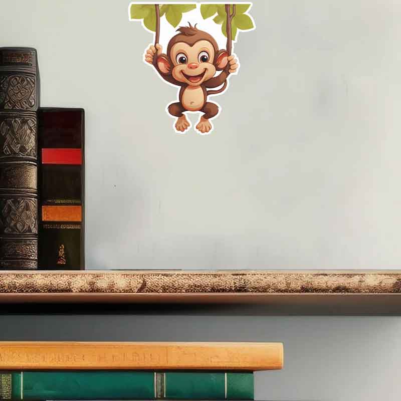 Cute little monkey living room - огляд і ціна Pvc Panel Background