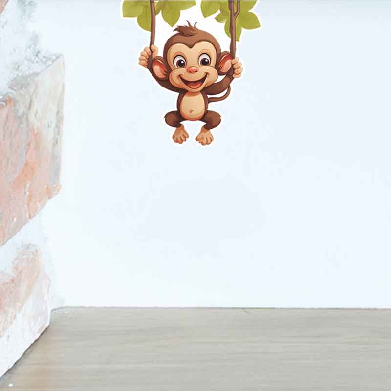 Cute little monkey living room - огляд і ціна Pvc Panel Background