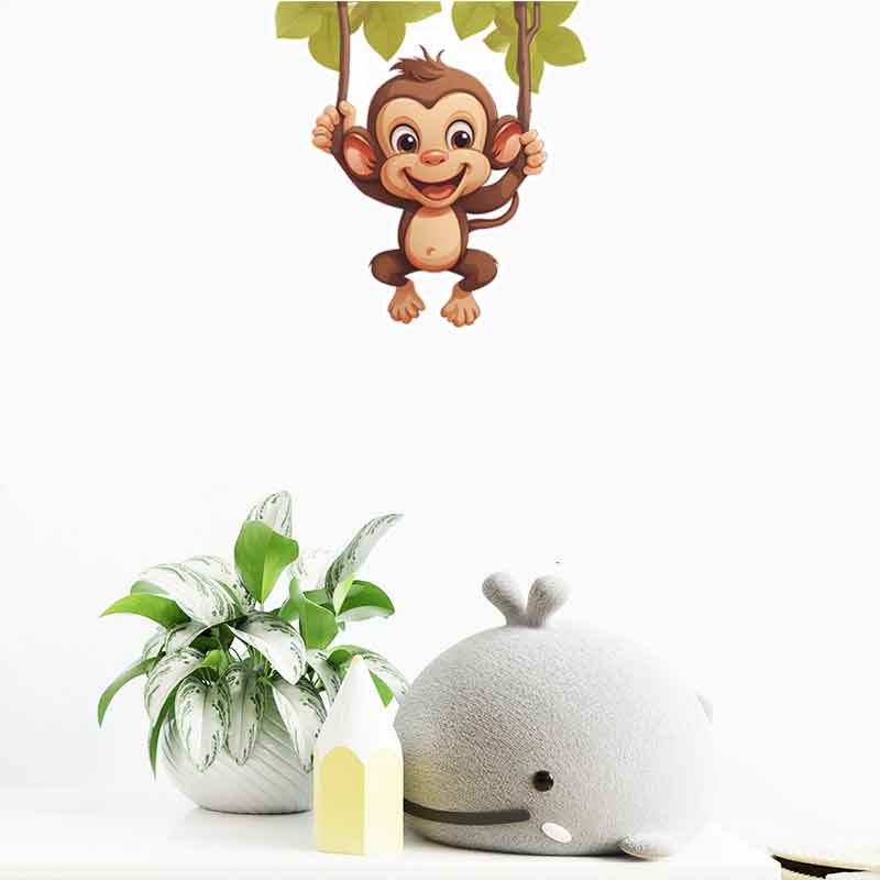 Cute little monkey living room - огляд і ціна Pvc Panel Background