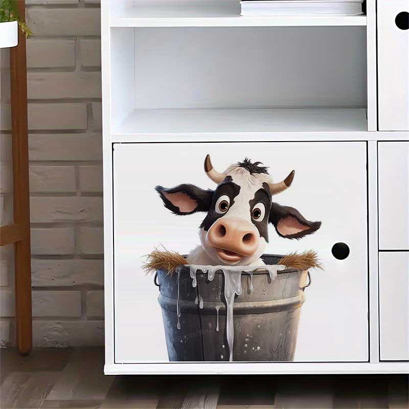 Cute Cow Wall Stickers Self-Ad - огляд і ціна Pvc Panel Background