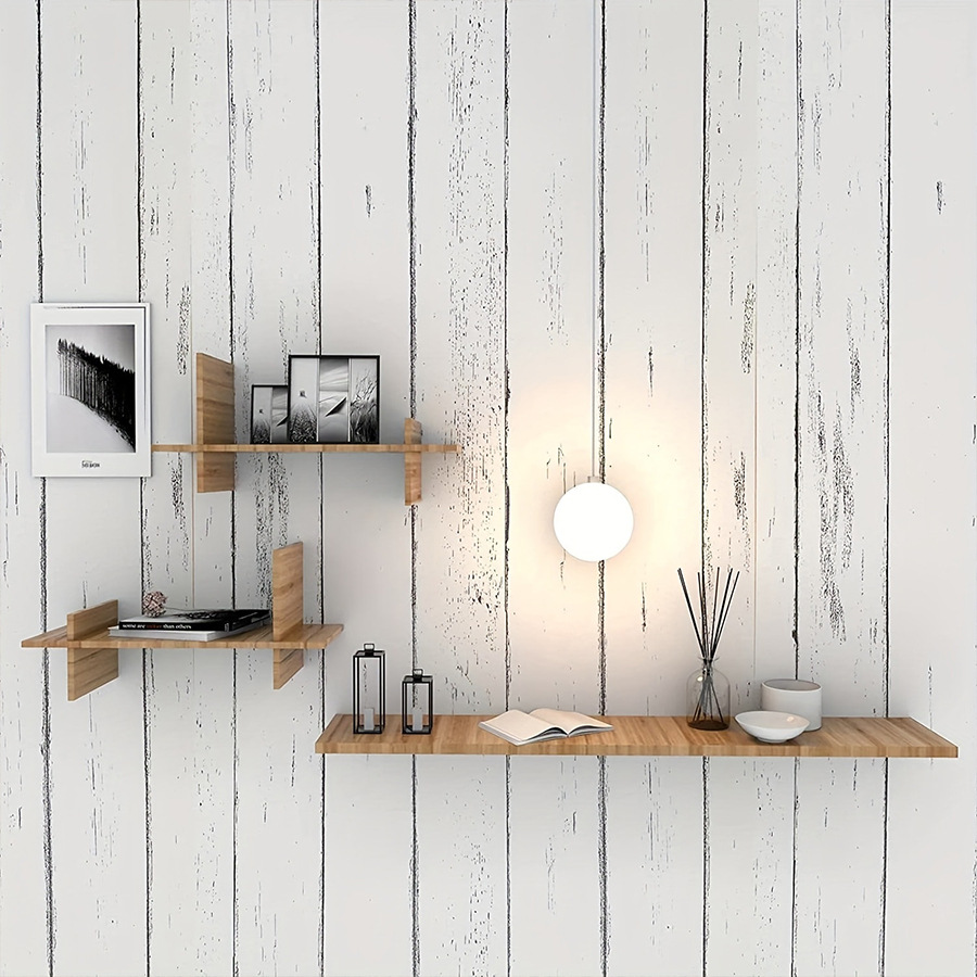 Retro Style White Wood Grain M - огляд і ціна Pvc Panel Background
